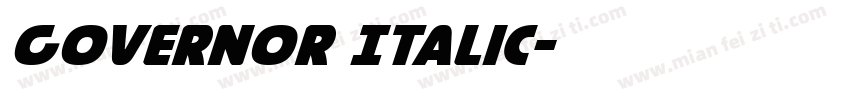 Governor Italic字体转换
